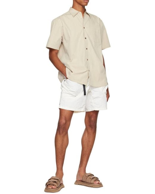 John Elliott White Ss Cloak Button-Up Shirt for men
