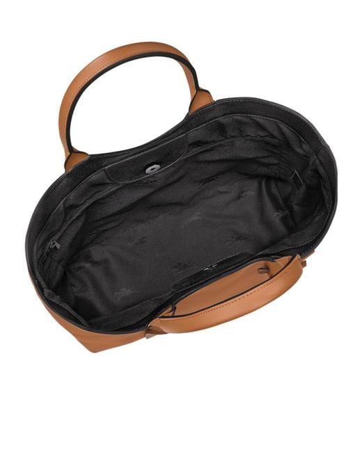Longchamp Brown Large 3D Leather Tote Bag