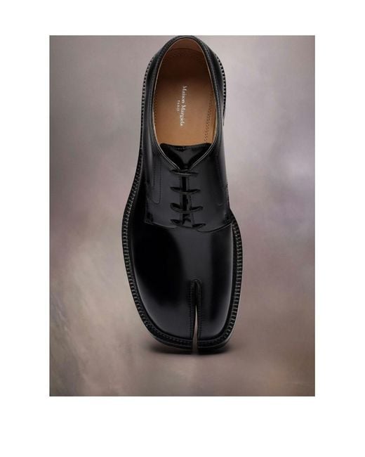 Maison Margiela Black Tabi Lace-Up Shoes for men