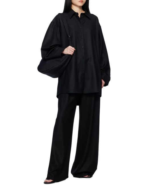 The Row Black Slouchy Banana Two Shoulder Bag