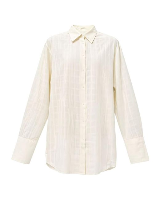 Aspesi White Button-Down Long-Sleeved Shirt