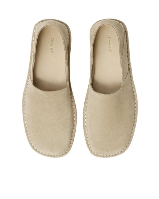 Lemaire Natural Square Slip-On Loafers