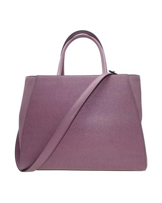 Fendi Purple Logo Handbag