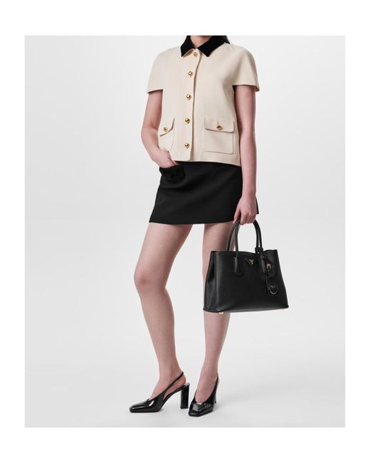 Prada Natural Compact Short Sleeved Jacket