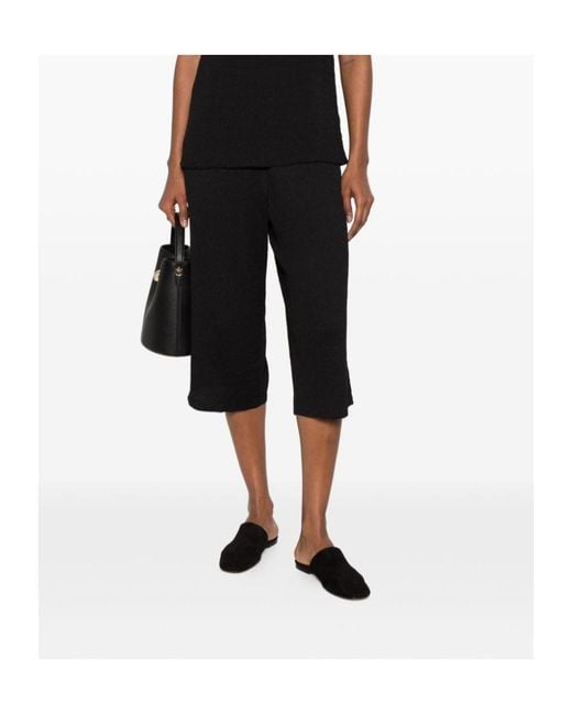 The Row Black Elastic Waist Shorts