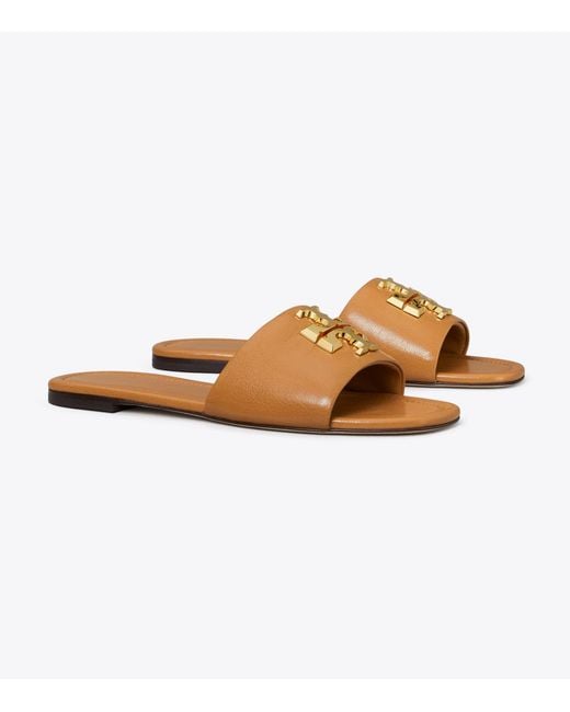 Tory Burch Brown Eleanor Slides