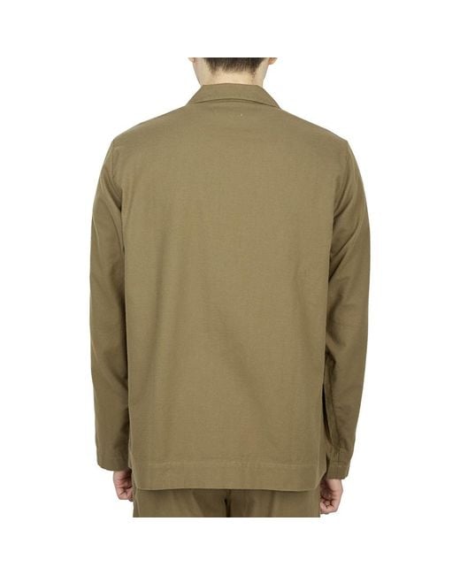 Tekla Green Flannel Long-Sleeved Pajamas for men
