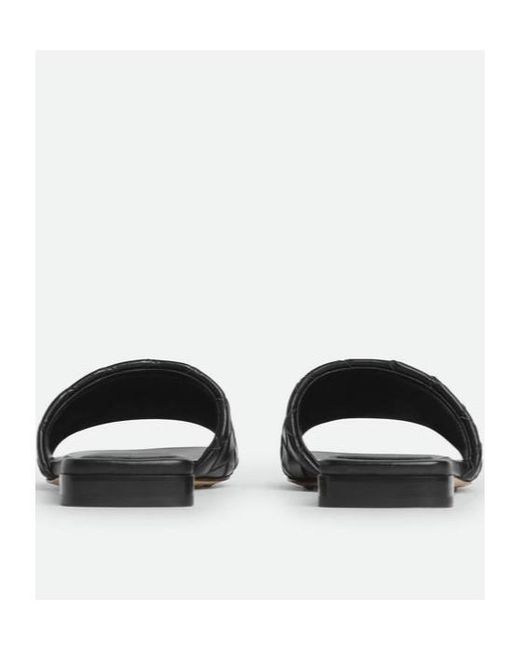 Bottega Veneta White Parco Intrecciato Flat Sandals