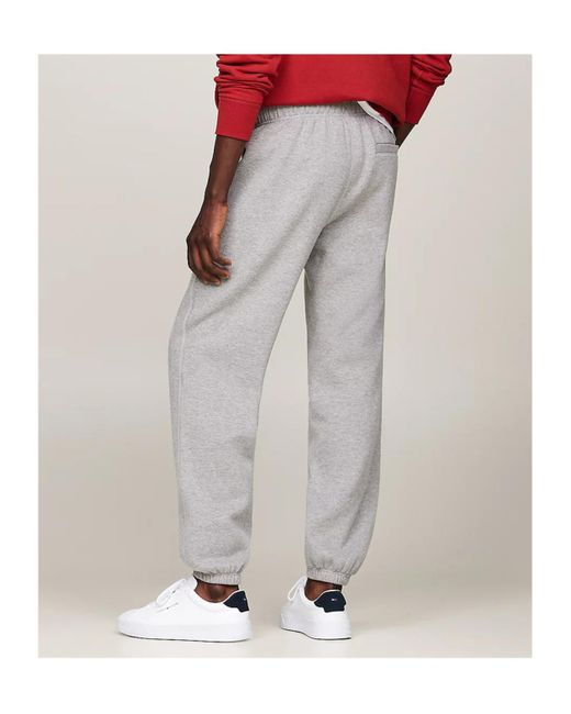 Tommy Hilfiger Gray Cuffed Leg Fleece Joggers for men
