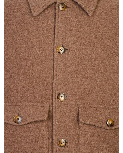 Canali Brown Wool Jacket for men