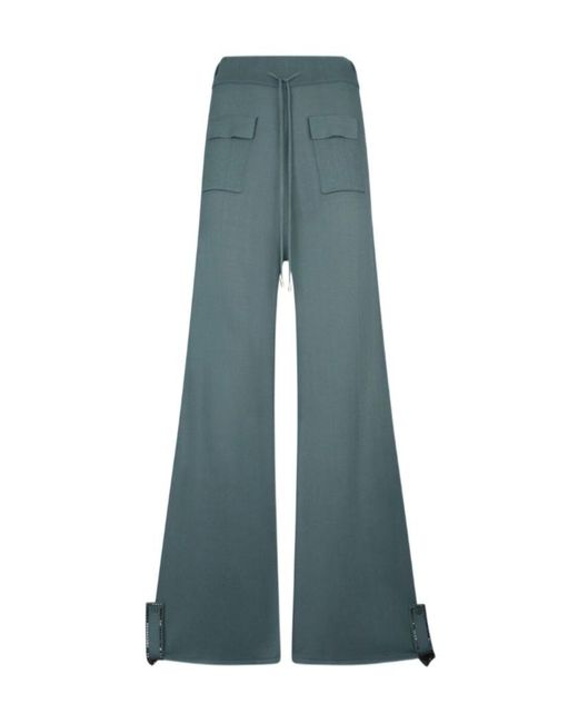 Liu Jo Blue Drawstring-Waistband Track Pants