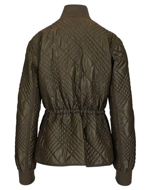 Burberry Green Micro Check-Stitch Wakerley Jacket