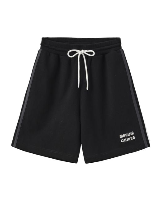 Marissa Chiara Black Drawstring Shorts for men