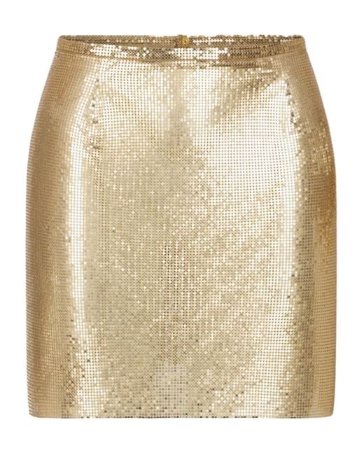 Rabanne Natural Rabanne Sequined Mini Skirt