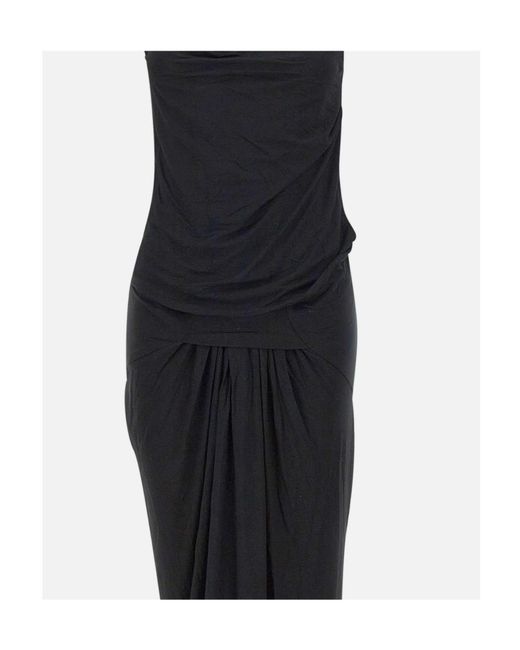 Entire studios Black Draped Sleeveless Dress