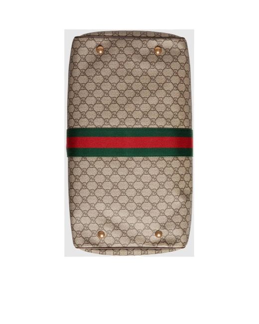 Gucci Brown Gg Supreme Ophidia Medium Carry-On Duffle Bag for men