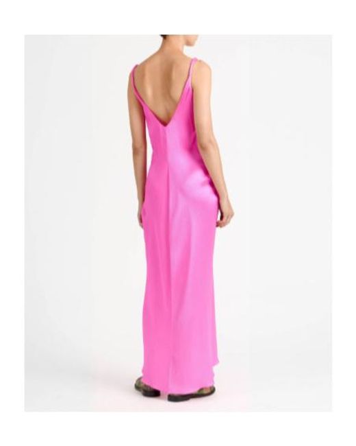 J.W. Anderson Pink Jw Anderson Knotted Waist Longline Dress