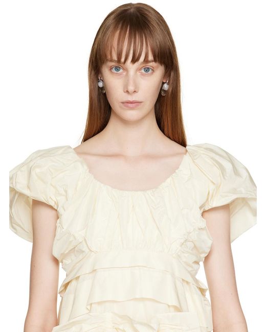 Simone Rocha White Hanging Earrings