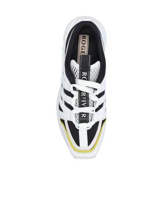 Roger Vivier White Viv' Go Lace Up Sneakers