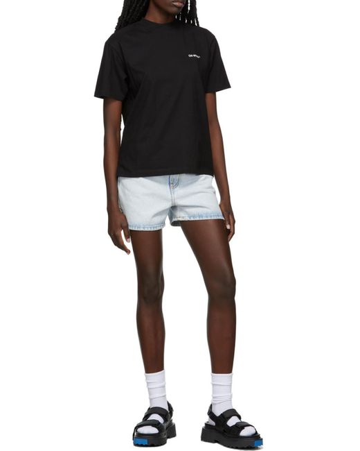 Off-White c/o Virgil Abloh Black Diag Printed Crewneck T-Shirt