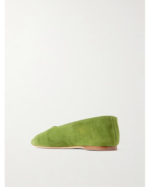 Staud Green Alba Ballet Flats