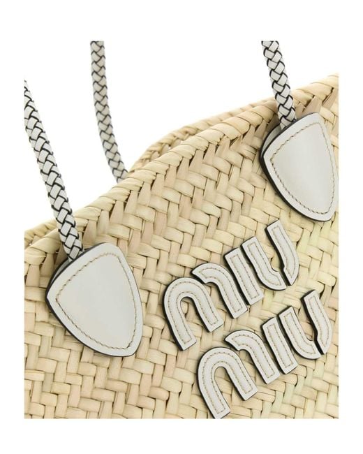 MIU MIU Palmetto　ラフィアバッグ MIU MIU Palmetto ラフィアバッグ - メルカリ