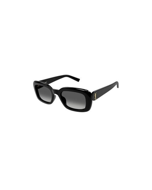 Saint Laurent Black Eyewear Rectangle Frame Sunglasses