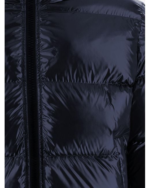 Herno Blue Quilted Hooded Down Jacket for men