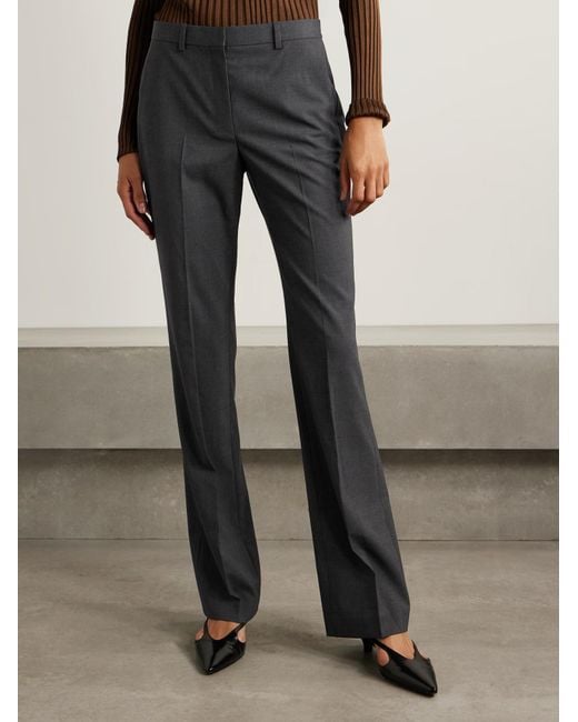 Theory Gray Straight-Leg Trousers
