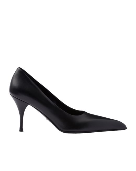 Prada Black Pointed-Toe Slip-On Pumps