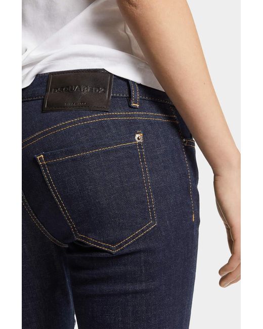 DSquared² Blue Logo-Patch Jennifer Jeans