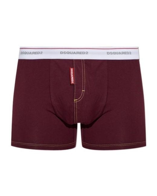DSquared² Purple Boxer Briefs for men