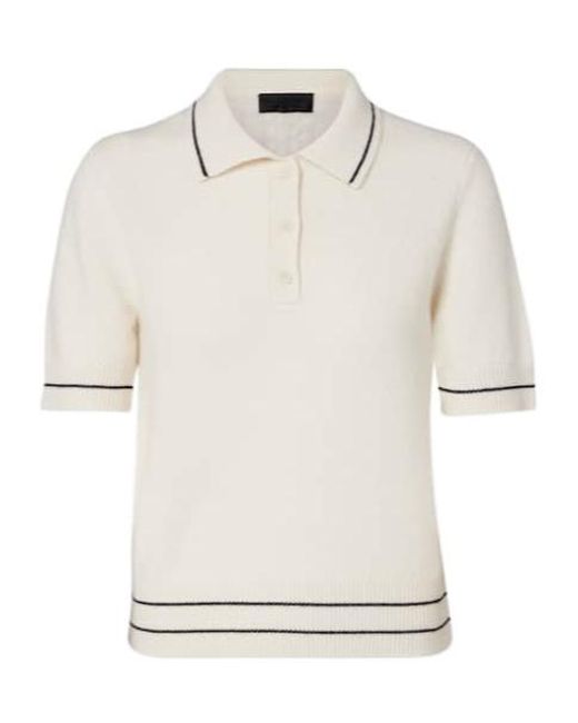 Nili Lotan White Short-Sleeved Polo Shirt