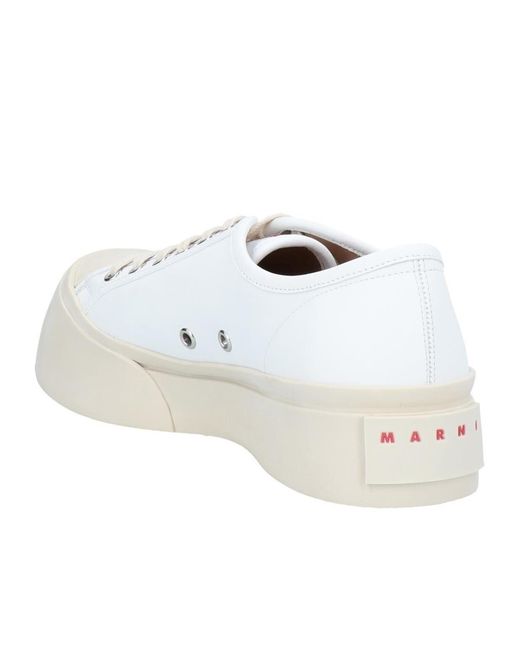 Marni White Solid Color Sneakers