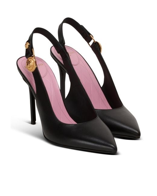 Balmain Black Eva Slingbacks