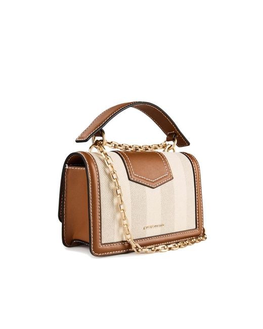 Karl Lagerfeld Brown Chain-Strap Cross Body Bag