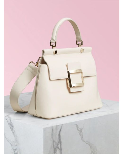 Roger Vivier White Clasp Handbag