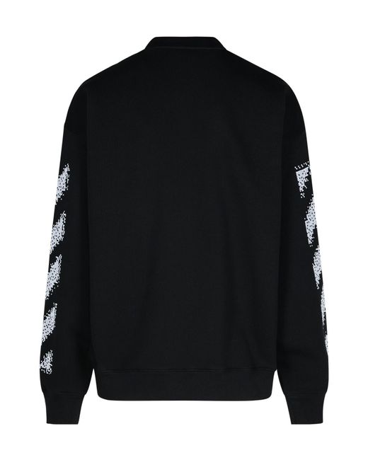 Off-White c/o Virgil Abloh Black Pixel Diag Sweatshirt for men