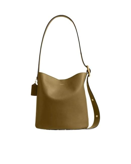COACH Metallic Bleecker Bucket Bag