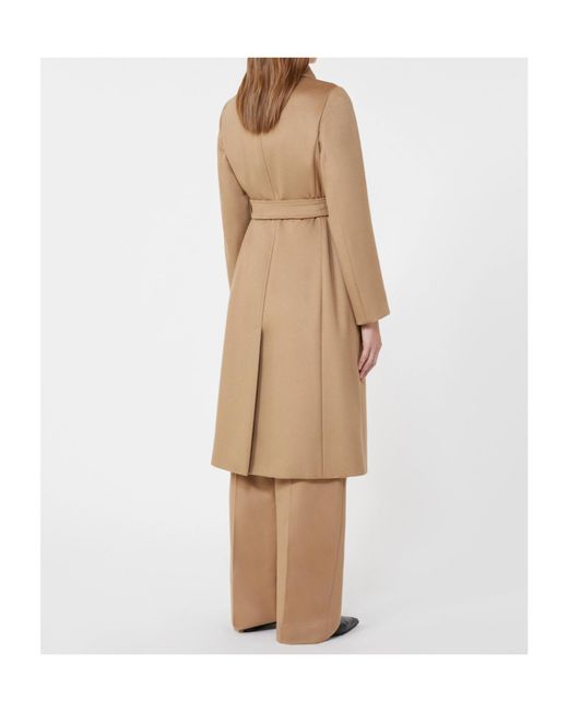 Max Mara Natural Wool Robe Coat