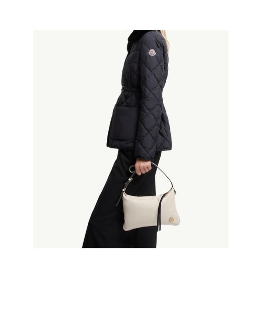 Moncler White Vetta Zip-Up Shoulder Bag