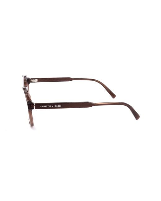 Dior White Full-Rimmed Plano Lenses for men
