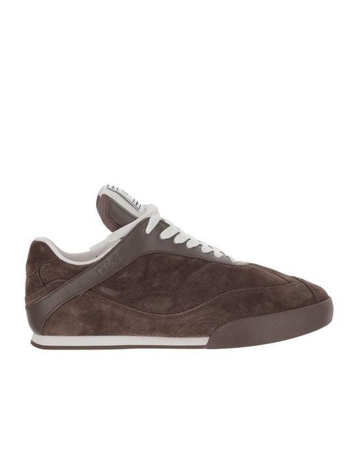 Chloé Brown Chloé Kick Lace-Up Sneakers