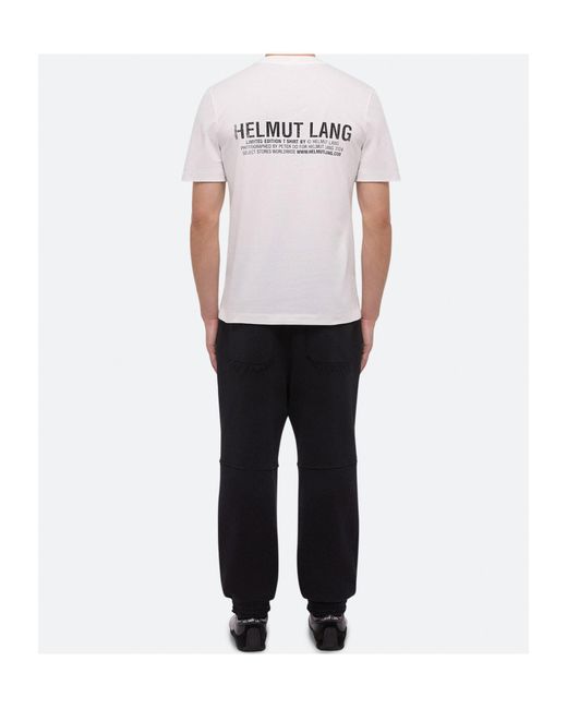 Helmut Lang White New York Bridge Postcard T-Shirt for men