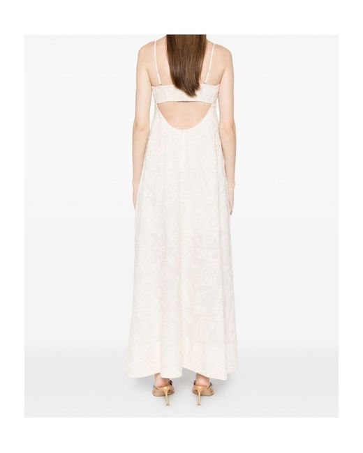 Liu Jo White Embellished Sleeveless Dress