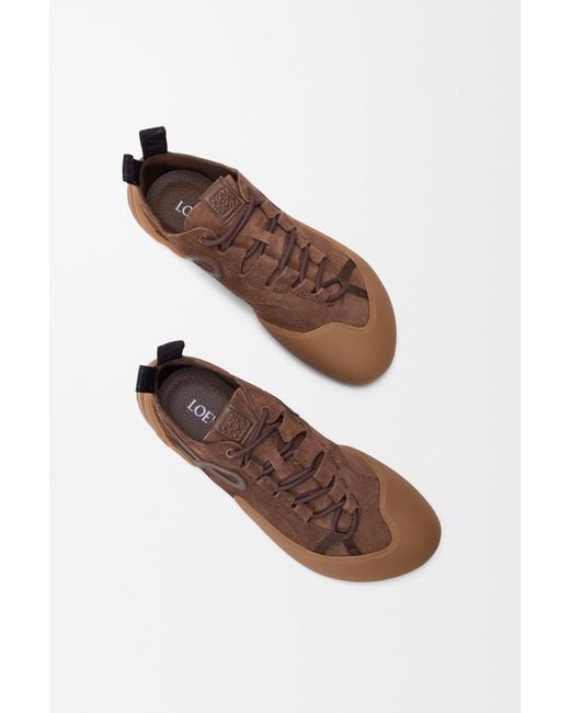 Loewe Brown Lace-Up Sneakers