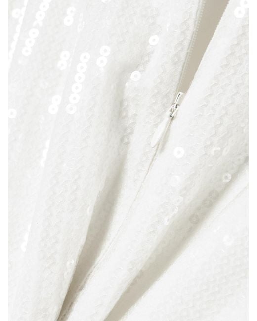 Alex Perry White Strapless Sequin Dress