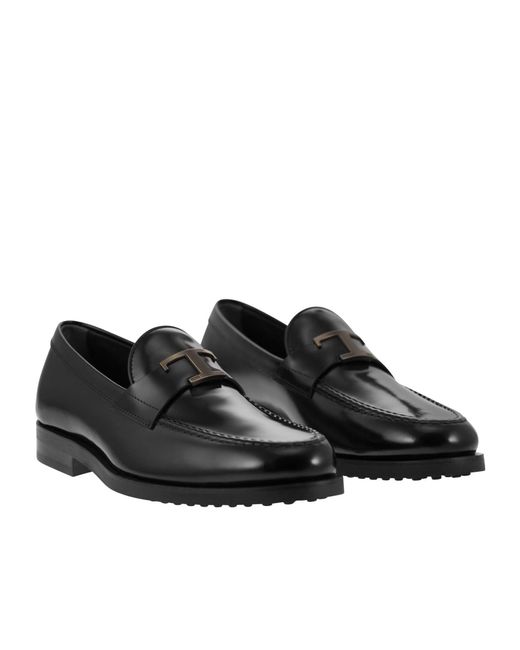 Tod's Black T Timeless Slip-On Loafers for men