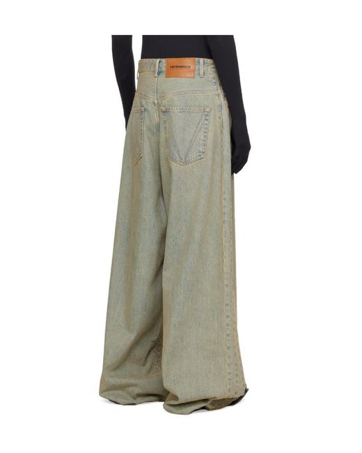 Vetements Green Big Shape Jeans for men
