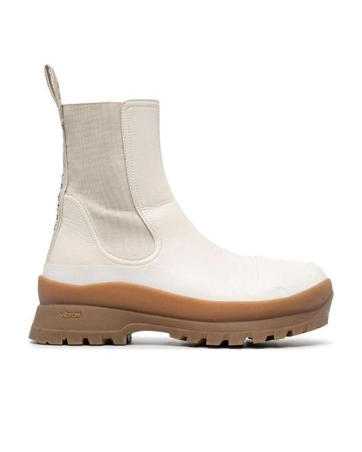 Stella McCartney White Trace Chelsea Boots